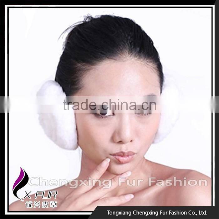 CX-EM-03G New Products Wholesale Cheap Rex Rabbit Fur Fashion Ear Muff