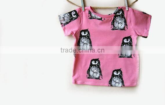 Hot sale childrens boutique clothing cute baby tops custom printing baby girls t shirt