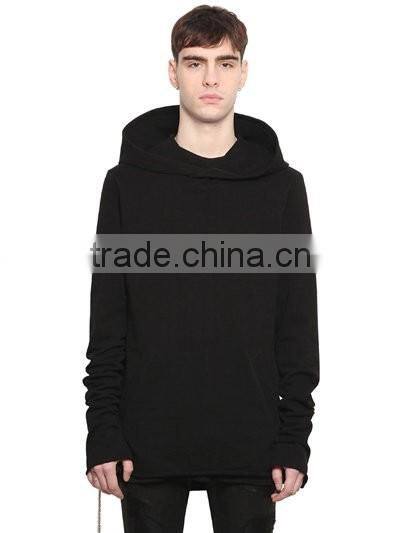 China manufacture cheap supreme longline hooded gym hoodie for men
