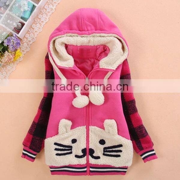 2016new designs long sleveens thicken zipper jackets