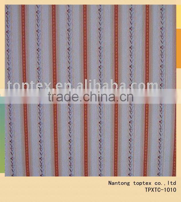 TC yarn dyed dobby stripe fabric for garment