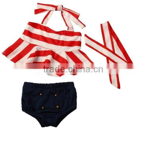 Summer swimwear small bikini top stripe bloomer unique baby girl names images