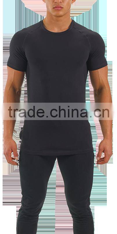 high quality cotton elastane fabric pro-fit t shirt slim fit gym wear fitness t shirts