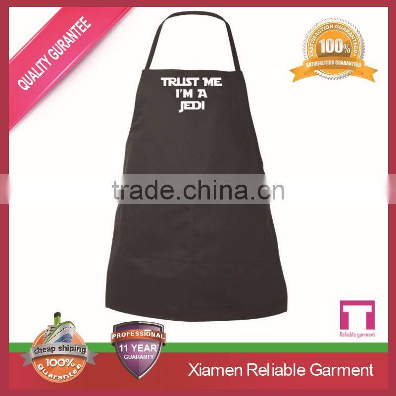 2016 New high quality cheap black working pattern kitchen aprons sale