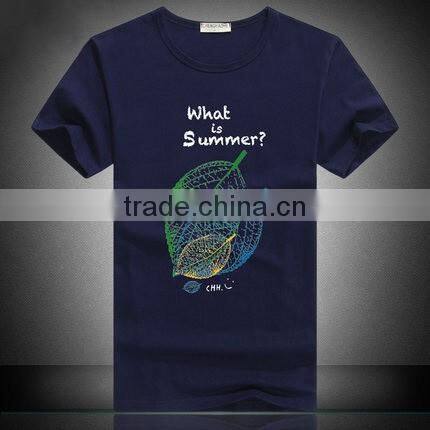 competitive price 50 50 cotton polyester fabric custom print t-shirt