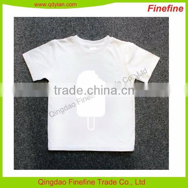 Age 1-7 Years Old Summer Organic Cotton Single Jersey 160gsm Baby Kids T Shirt