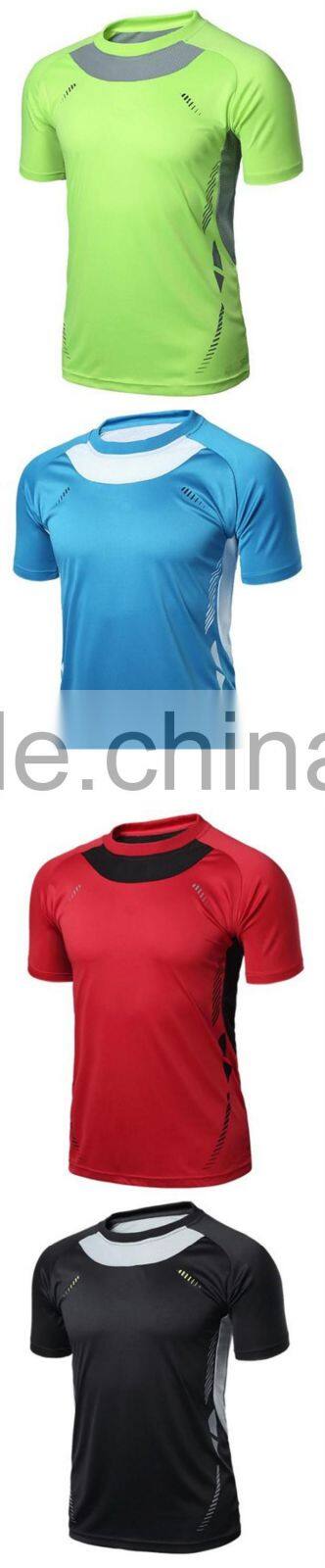 Outdoors New Arrival Mens Short Sleeve Dry Fit Running T shirt Wholesale Polyester