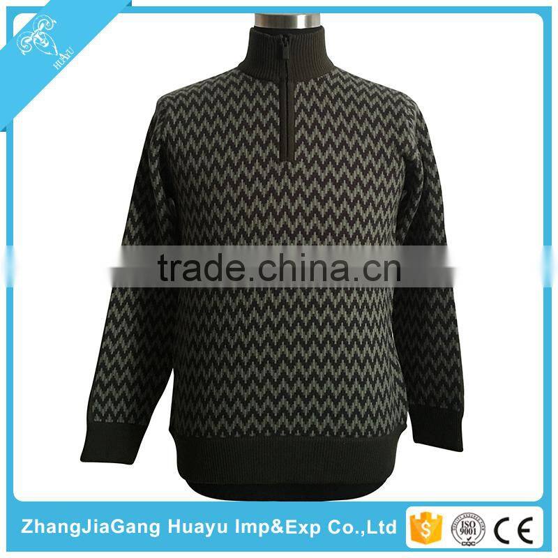 OEM Superfine Merino Wool Men Knitted Sweater Cardigan