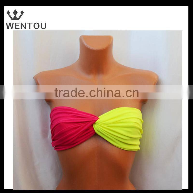 Wholesale double color Bikini Bandeau Top