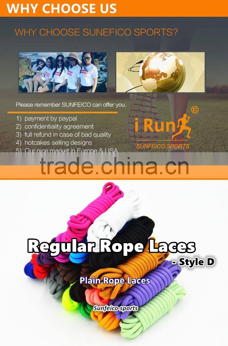 Dark Grey Polyester Yeezy Rope Laces For Runners - Plain Rope Laces Amazon Supplier - Elegant Lace for Ladies