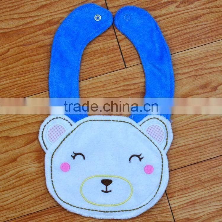 Waterproof cute bear face baby bibs