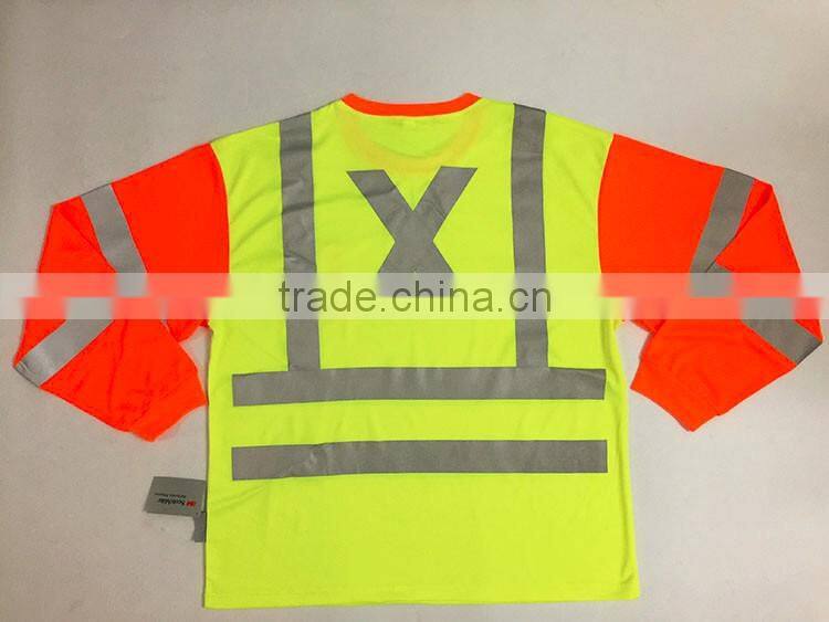 ANSI Class3 two-tone heat- applied high performance warning t-shirt