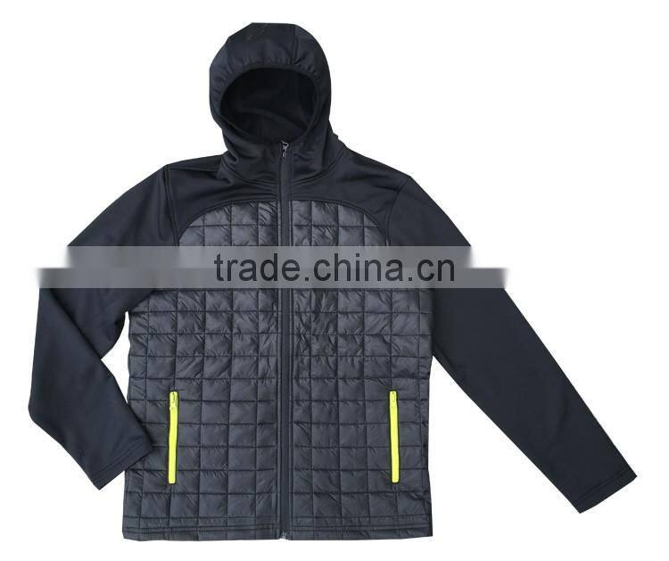 Outdoor padding Light softshell hoodie jacket for men