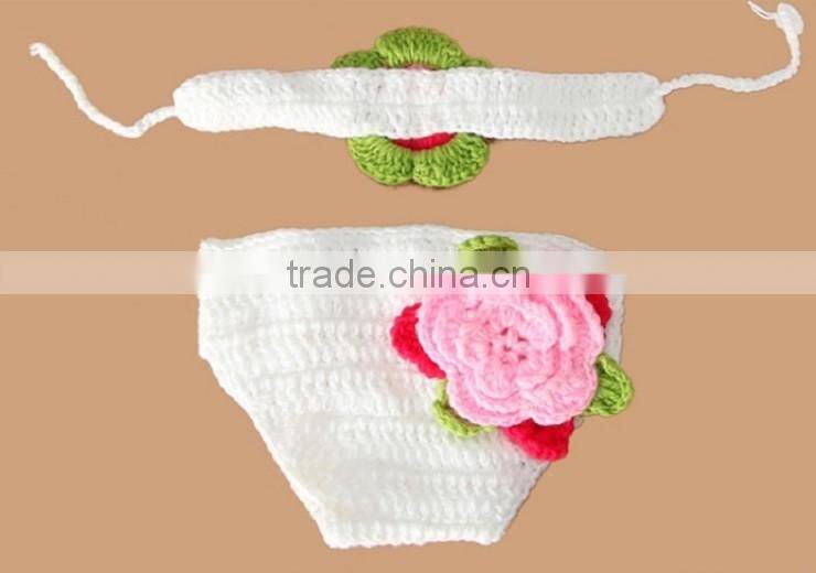 2016 newborn hat cute baby handmade kitted hair band and hats