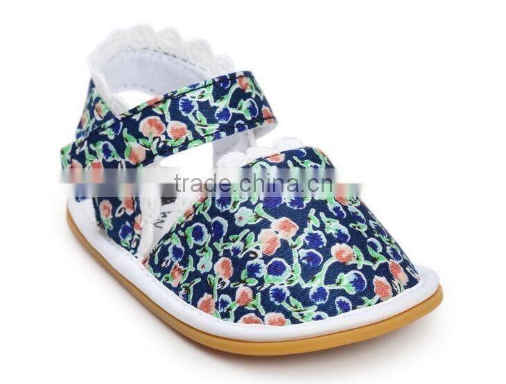 printed fabric baby shoes, lace fabric baby shoes