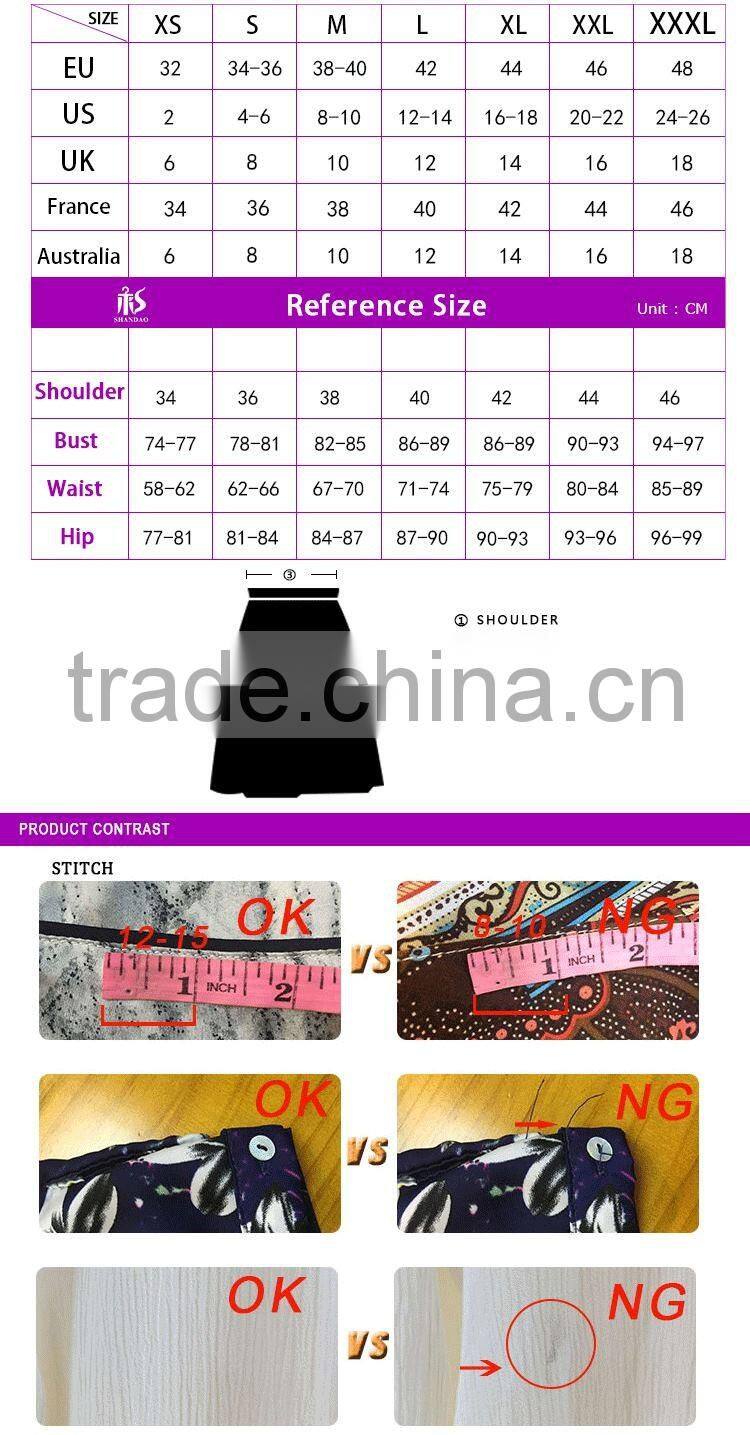 2016 guangzhou shandao summer wholesale new design pleated fashion printing women long skirts designs