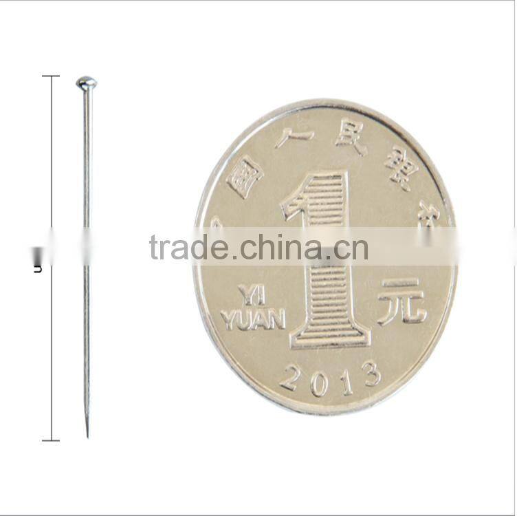 straight nickel plated office pins, stationery pins