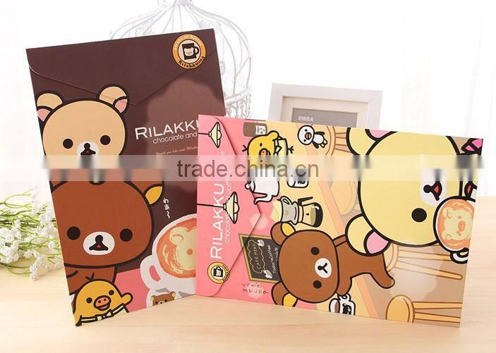 Colorful Paper Stationery/Envelop Document Plastic File Bag