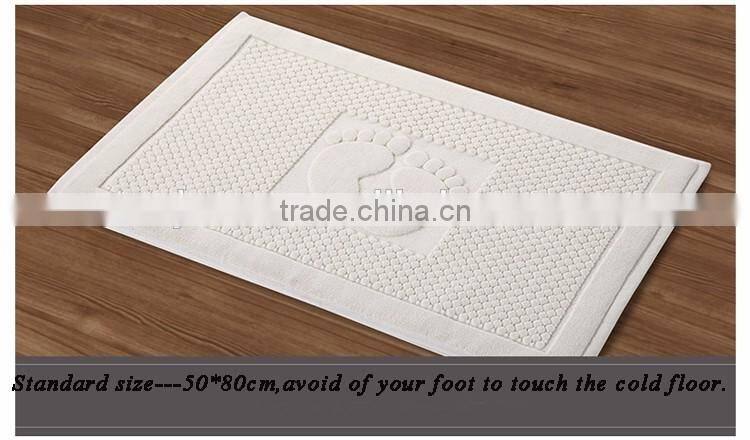 Foot shape bath mat jacquard cotton funny bath mat