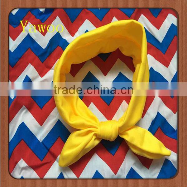 Baby Knotted Cotton Children Bow Latest Design Band Cute Hairbands Headbands for Girls Baby Bow Yellow Headbands Accessories