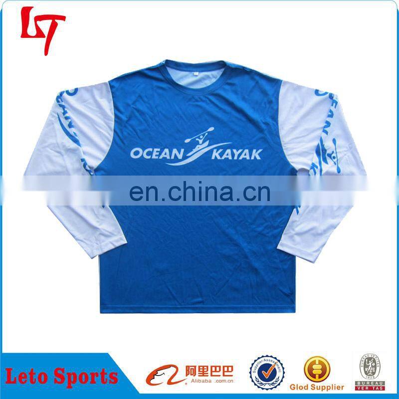 Factory price custom softball shirts/Full sublimation printing long sleeve shirt