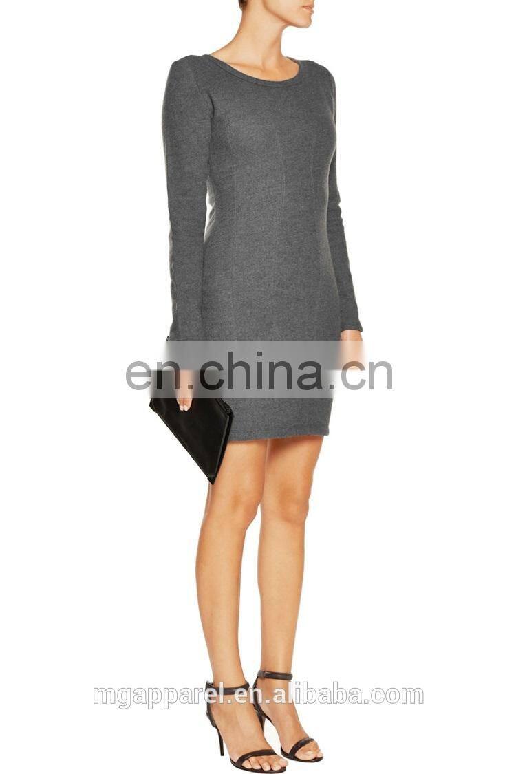 2015 new arrival women winter dress long sleeve wool sexy short mini dress china