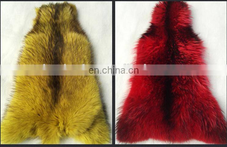 Factory wholesale high quality Dyed Raccoon fur skin