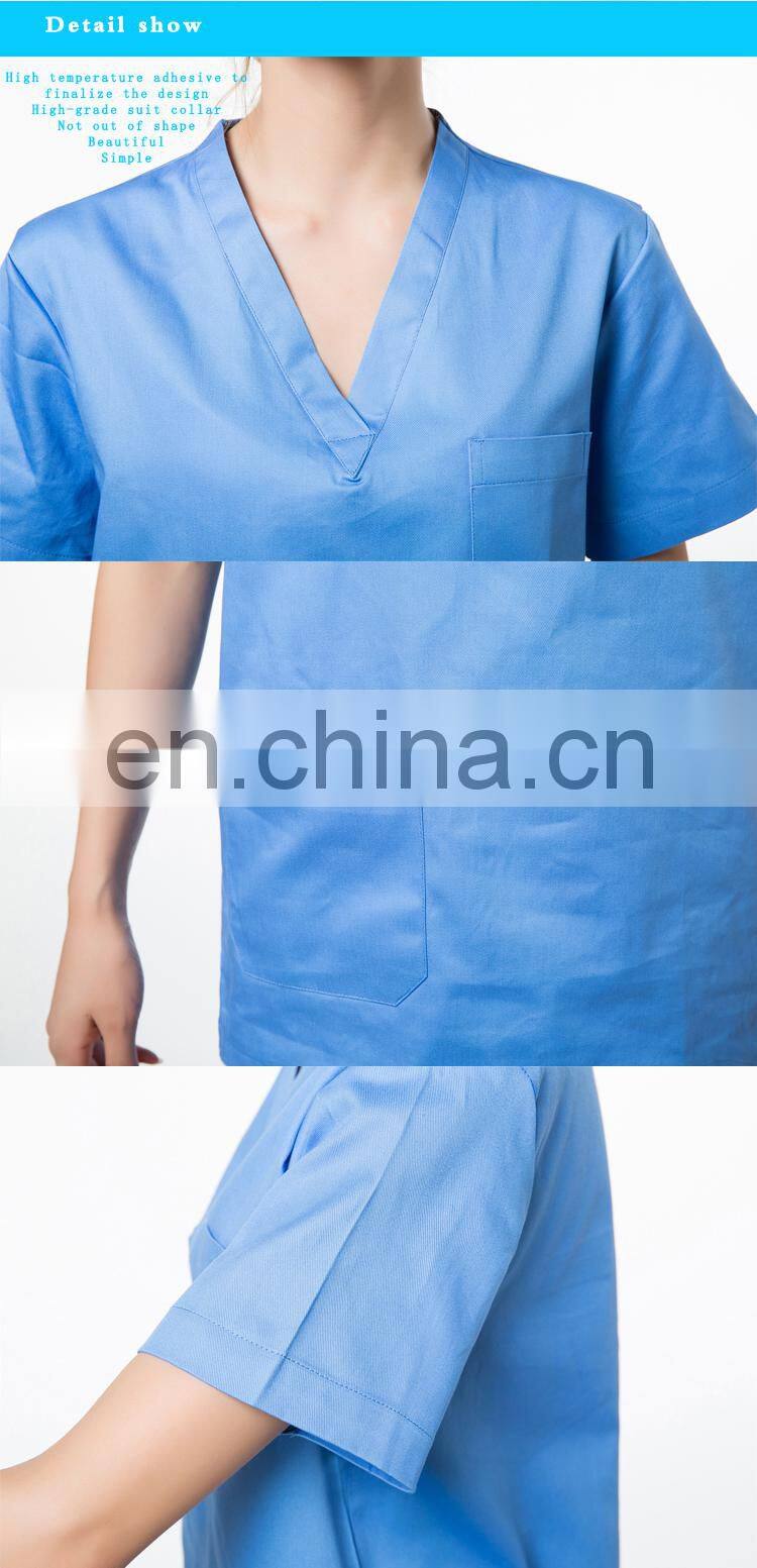 Poly cotton surgical scrub/navy blue nursing scrubs/colorful scrubs