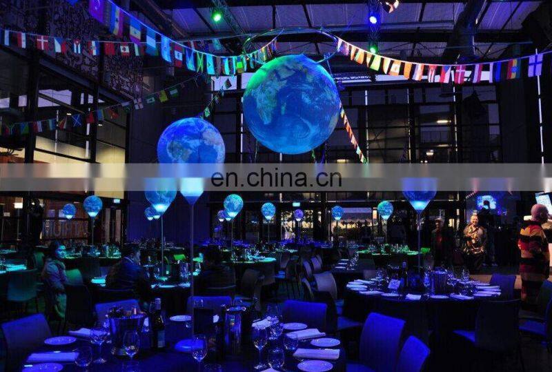 Stage Decorations Inflatable LED Ceiling Lighting Star Shaped Light Balloon
