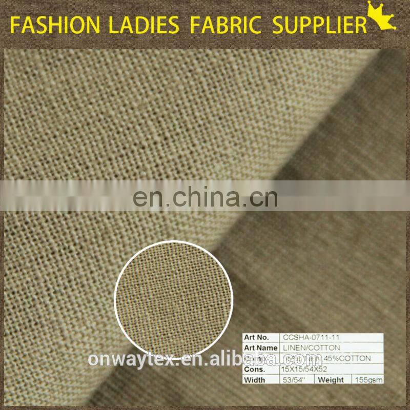 fancy linen viscose blend fabric for dresses