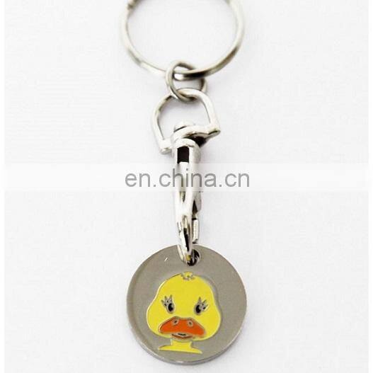 metal shopping trolley coin coin holder keychain