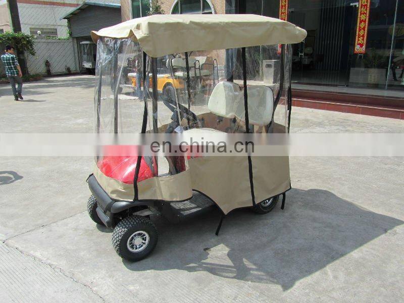 OEM Brand Street Legal Golf Cart in red color, with golf cart enclosures, curtis controller and aluminum alloy frame