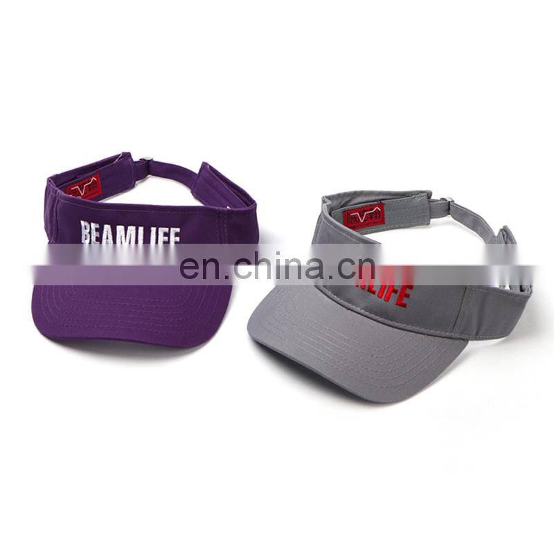 Universal custom embroidered men's short sports visor/sun visors cap