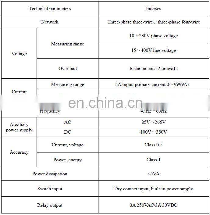 3 phase cheap power meter LED AMC72-E4/KC with rs485 communication