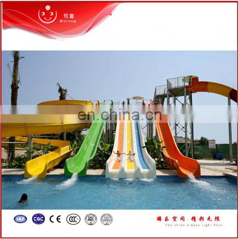 Aqua Park Equipment Fiberglass Open Spiral Water Flume Slide