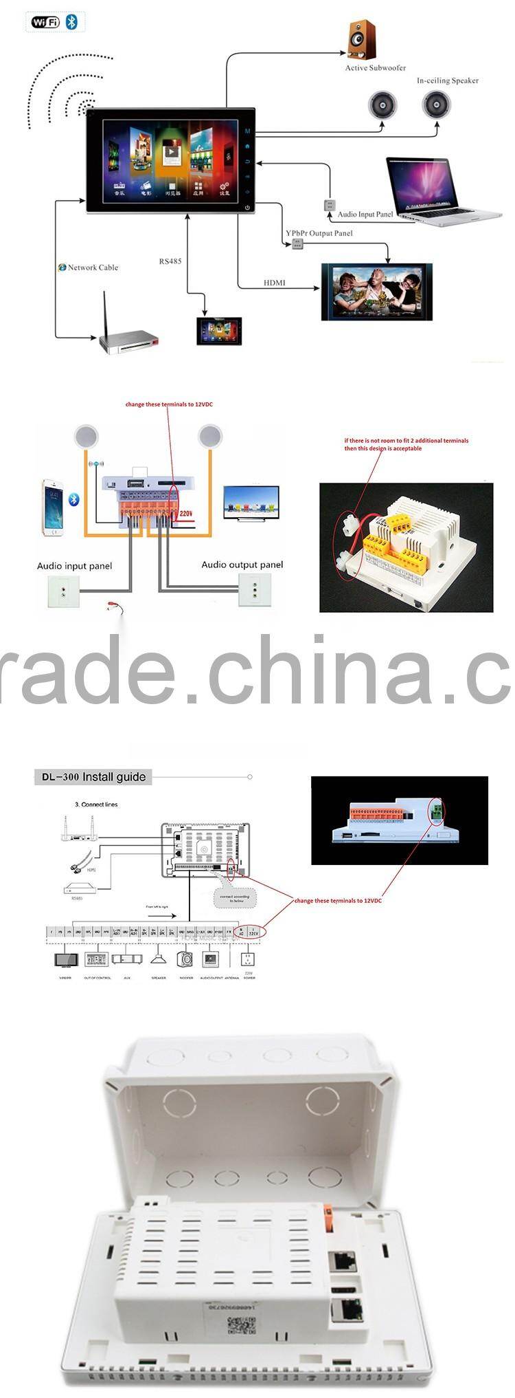 Firmware Upgrade Home Automation Touch Screen Digital Background Music Controller/Remote Controller