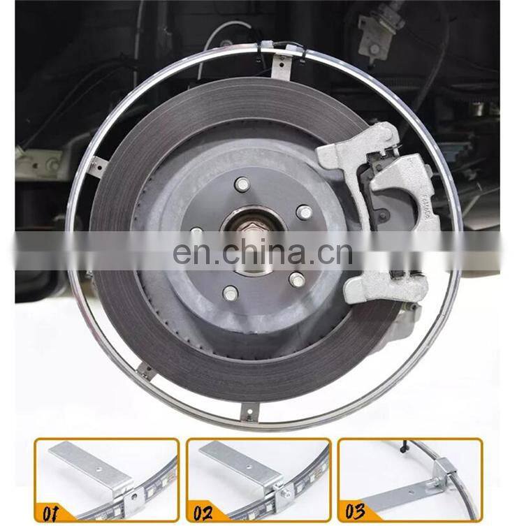 New Double Sides LEDs Wheel Ring Light 15.5 inch Car Truck RGB Control Multicolor