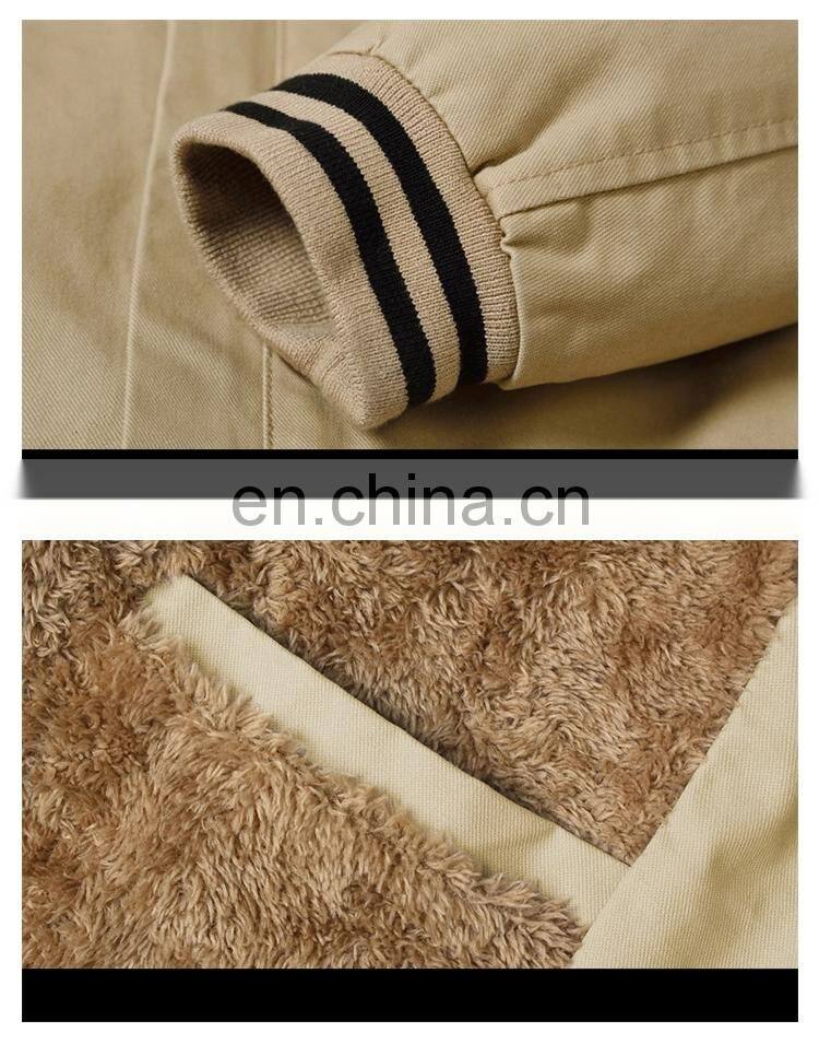 2020 autumn and winter youth plus velvet overalls men's loose cotton jacket customization