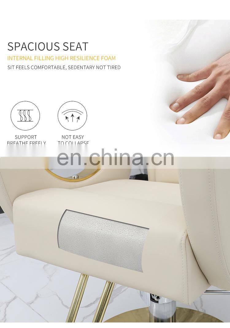 Barber Shop Furniture Comfortable new design durable material gold barber chair