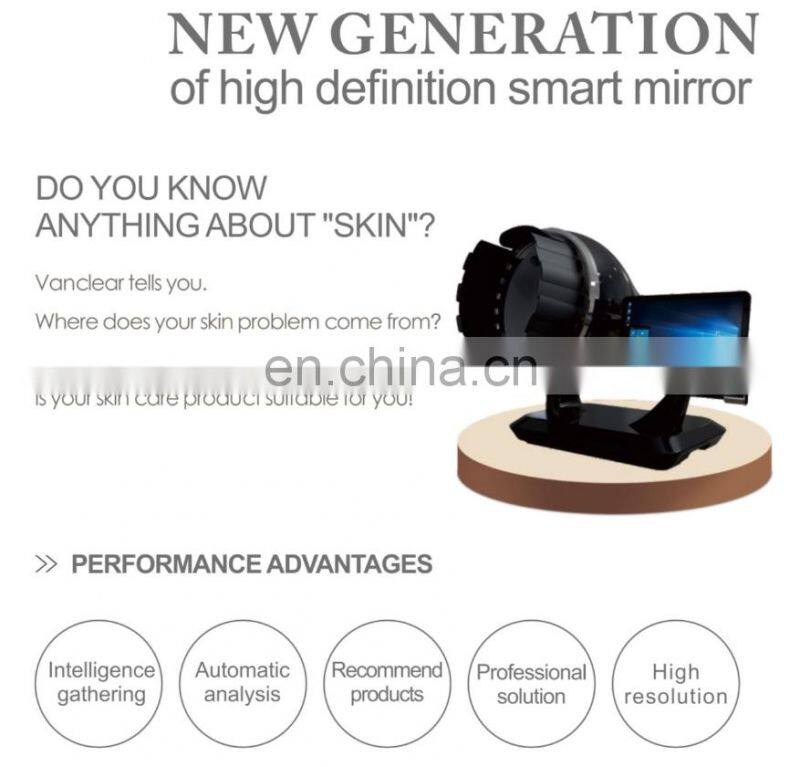 Popular intelligent detection of multiple skin problems uv light 3d facial Skin Analyzer