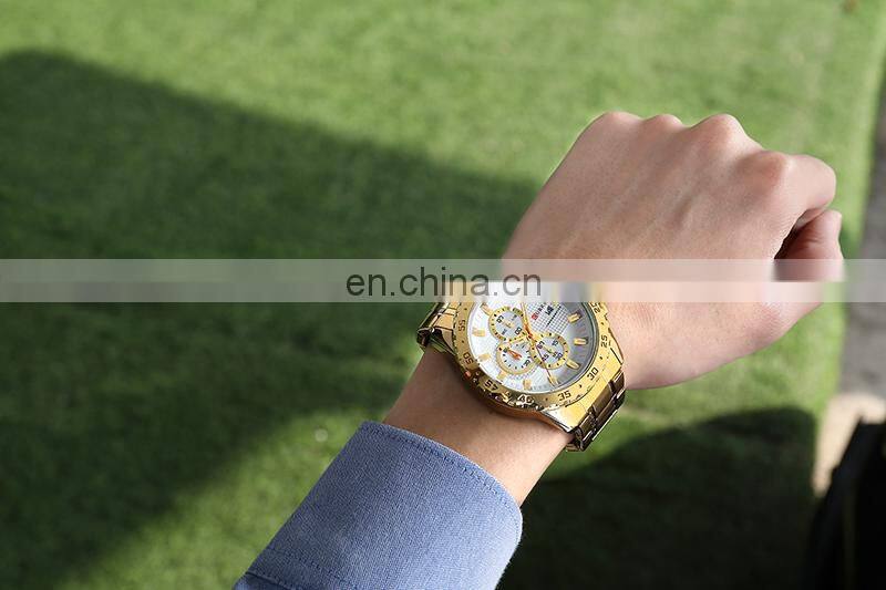 CURREN 8334 Men Quartz Chronograph Business Watches Fashion Stainless Steel Auto Date Casual Wristwatch