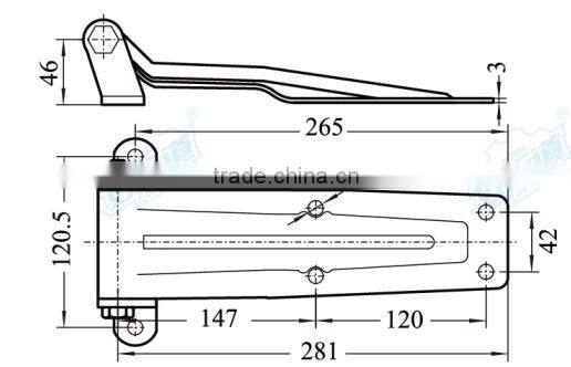 01164 Trailer sus304 hinge
