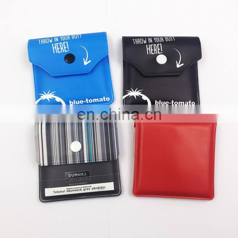 Custom Logo Mini Travel Carry Ash Bag Disposable Aluminium Foil EVA PVC Pockets Ashtray Pouch