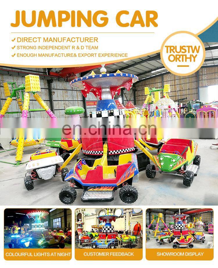 Funfair kids rides fairground carnival game amusement equipment crazy jumping car for sale