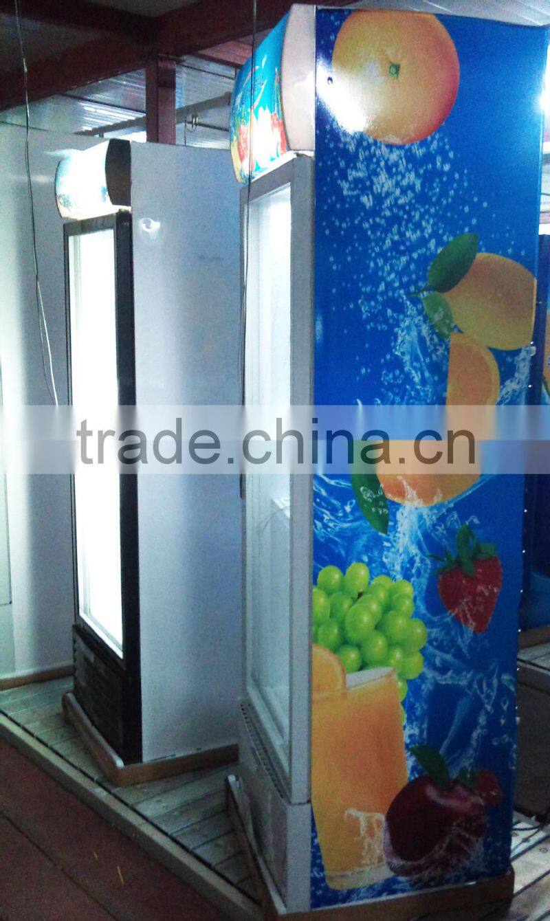 268L 298L showcase glass refrigerator vertical showcase refrigerator price
