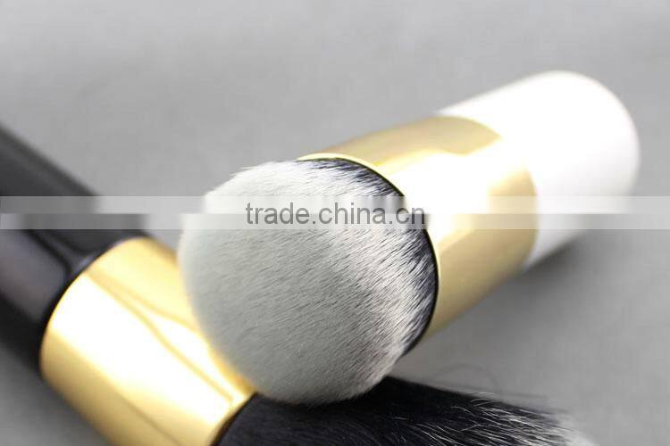 Private label wholesale professional wood synthetic hair makeup brushes