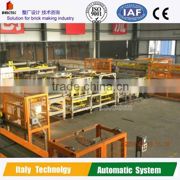 Automatic technology caly brick cutting and loading system