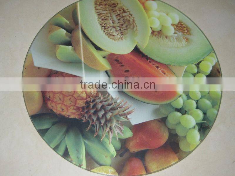 tempered glass kitchen cutting board/glass chopping board