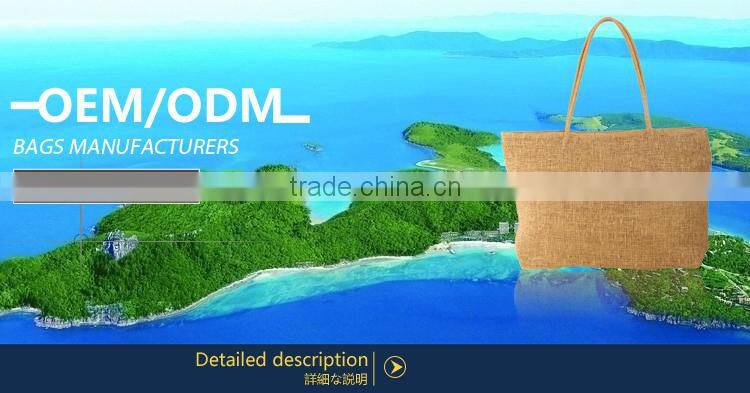 High quality linen tote bag lady shopping bag