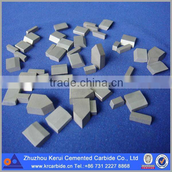High perfomance Carbide braze tips for stone cutting saw tips in free sample